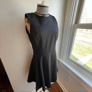 Theory black dress with brocade detail